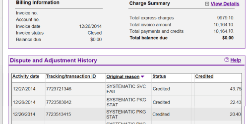 FedEx Invoice GSR Refund
