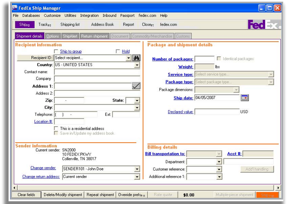 FedEx Ship Manager