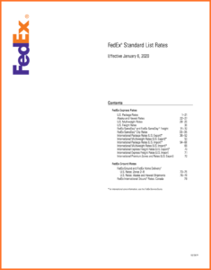 2020 FedEx Shipping Rate Changes