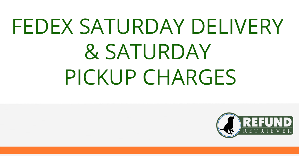 FedEx Saturday Delivery And Saturday Pickup Charges