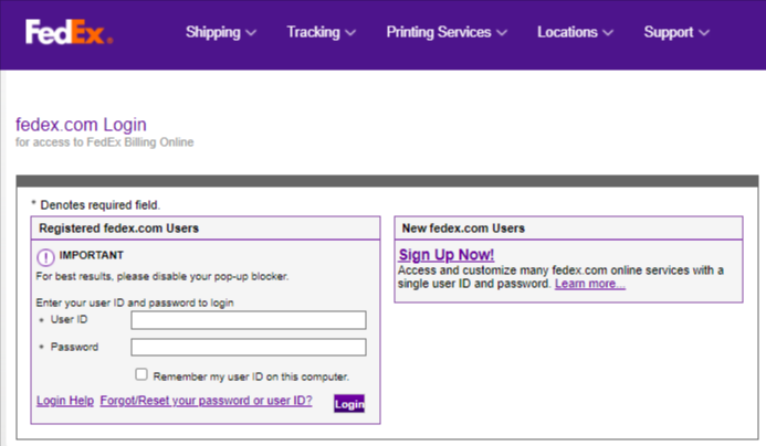 FedEx Online Billing Invoice Downloads