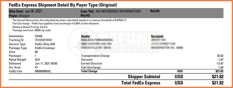 FedEx Earned Discounts