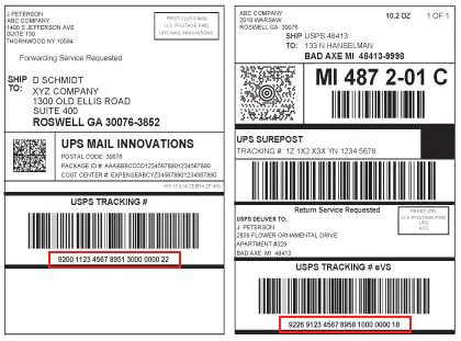 UPS Mail Innovations Label