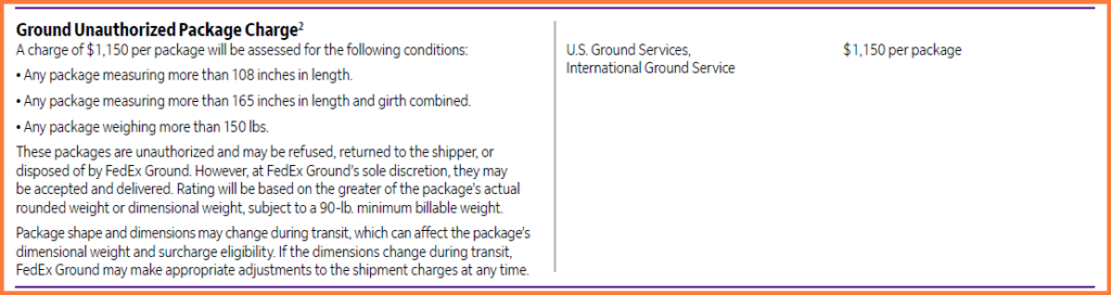 FedEx Size Restrictions