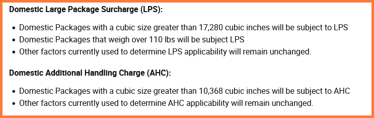 2026 UPS accessorial fees