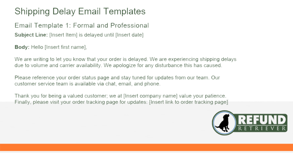 Shipping Delay Email Templates