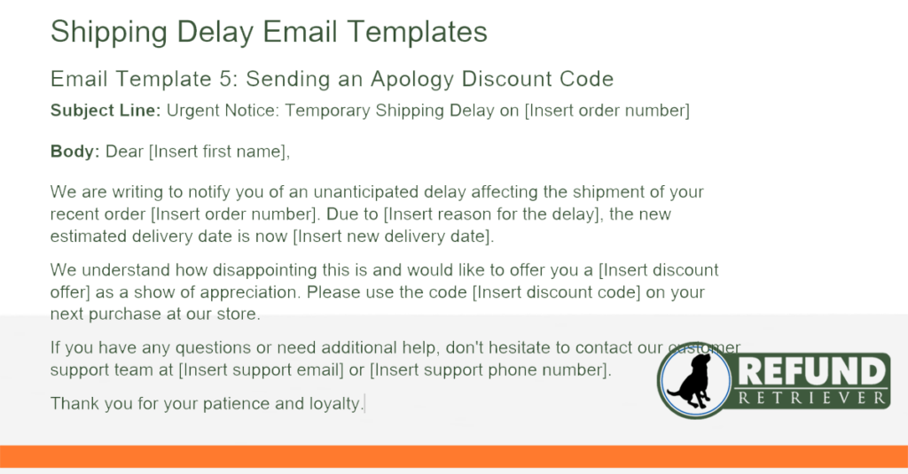 Shipping-Delay-Email-Templates Discount Code