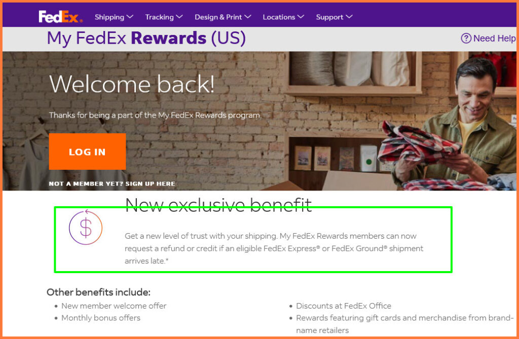 FedEx My Rewards Benefits